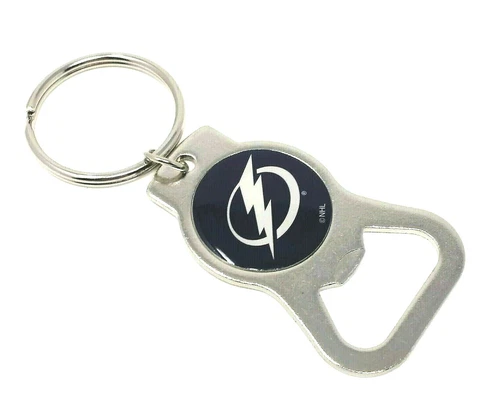 Tampa Bay Lightning NHL Metal Key Chain Blue Cover