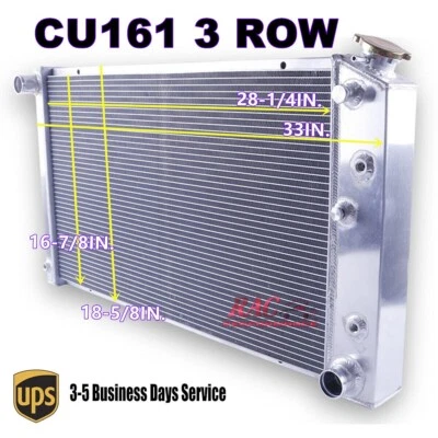 3-Row Aluminum Radiator for Pontiac Grand Prix 1972-1977 / Bonneville 1973-1981 - Image 1 of 4
