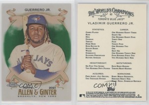 2021 Topps Allen & Ginter's Chrome Green Refractor /99 Vladimir Guerrero Jr #63