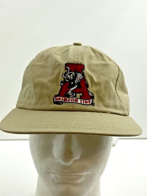 Alabama Crimson Tide De Colección Gorra Ajustada Mediana Aguja Americana Beige NCAA Fútbol Foto 1 de 4