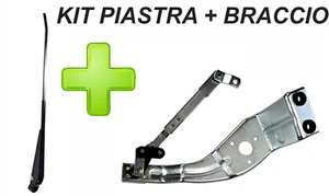 KIT TANDEM PIASTRA TERGICRISTALLO + BRACCIO TERGICRISTALLO PER FIAT PANDA 141A - Imagen 1 de 8