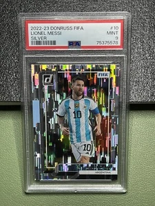2022-23 DONRUSS FIFA #10 Lionel Messi SILVER PSA 9 Mint World Cup GOAT - Picture 1 of 1