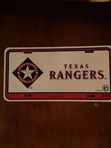 Texas Rangers Plastic License Plate - Picture 1 of 1