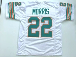 UNSIGNED CUSTOM Sewn Stitched Mercury Morris White Jersey - M, L, XL, 2XL, 3XL - Picture 1 of 2