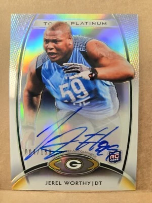 Jerel Worthy 2012 Topps Platinum RC Auto Refractor /150 Green Bay Packers - Image 1 of 2