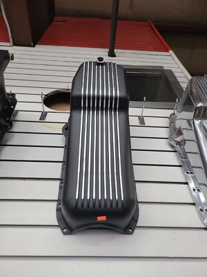 Varilla de medición Racing Power Rpc R8442bk cárter de aceite con aletas SB Chevy LH Foto 1 de 2