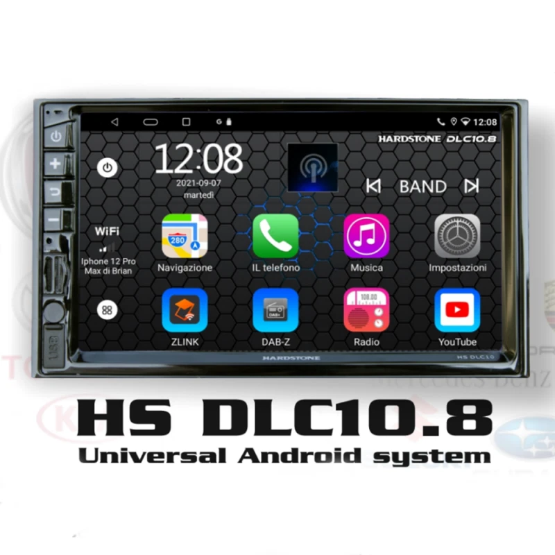 Autoradio android 2DIN Hardstone 7" HSDLC10.86  bluetooth GPS Carplay/Androiauto - Immagine 1 di 1