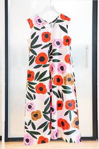 UNIQLO x Marimekko V-Neck Flared Dress cotton pockets XS-XXL 5Color Japan 466575