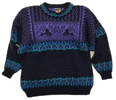 Vintage Dale Of Norway Sweater Men’s XL Wool Nordic Pullover Crewneck Purple - Image 1 of 4