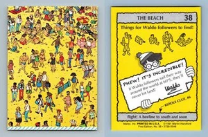 The Beach #38 Where's Waldo 1991 Mattel Trading Card - Picture 1 of 1