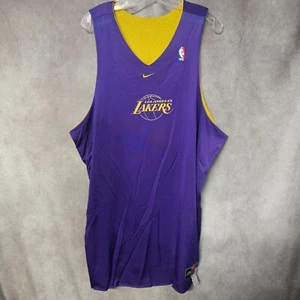 Vintage Nike NBA Los Angeles Lakers Reversible Practice Game Worn Jersey 3XL +4 - Picture 1 of 13