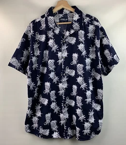 Trunks Hemd Ananas Design schwarz/weiß Kragen Kurzarm Knöpfe Gr. XL - Bild 1 von 7
