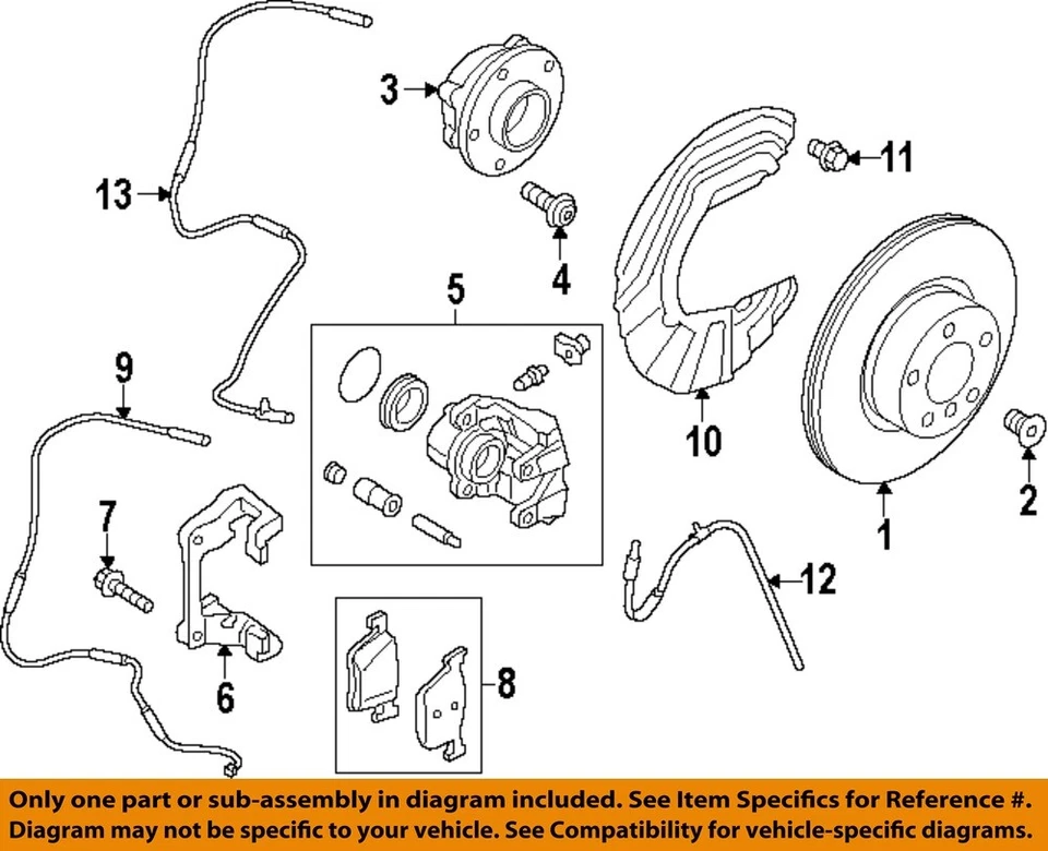 Componentes de freno de suspensión delantera BMW OEM 19-21 X3,X4 - Pastillas de freno 34106884497 Foto 1 de 1