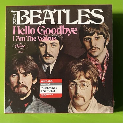 The Beatles ‎– Hello Goodbye 7” Single + T-Shirt Sealed Target Rock New 2011 US - Image 1 of 3