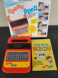Vintage Texas Instruments Speak and Spell Raised Buttons w/ Box - Picture 1 of 5