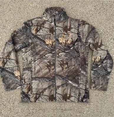 Realtree Xtra Fleece Camoflauge Jacket Mens Medium ( 38-40 ) Full Zip - Image 1 of 4