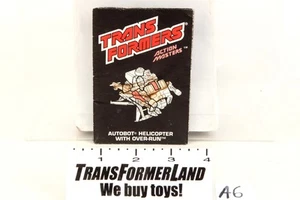 Figura de acción Hasbro G1 Transformers Action Masters 1990 Over-Run Instructions - Imagen 1 de 1