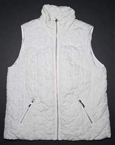 Gilet Christopher & Banks donna bianco completo di zip ricamato taglia XL - Foto 1 di 12