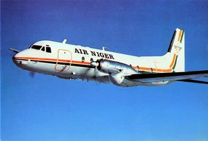 Postkarte Fluggesellschaft Air Niger HS748-399 5U-BAS APC-A9 AP1. - Bild 1 von 2