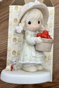 Precious Moments 1996 “Happiness To The Core” Figurine Apple Orchard #261378 - Picture 1 of 3
