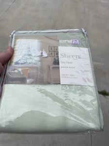 1999 Martha Stewart Everyday Sheers 1 Panel Sheer Voile 59"W x 84”L Water Green - Picture 1 of 6