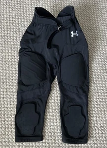 Under Armour Heat Gear Black Padded Football Pants Size Youth Large - Picture 1 of 4