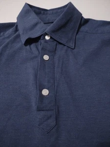 ETON Men's POLO Style 100% Cotton (M) Blue Pique Short Sleeve Shirt - Picture 1 of 5