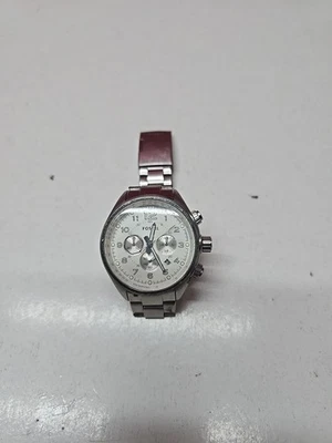 Fossil Traveler CH-2696 Mens Silver Stainless Steel Chronograph needs Battery  - Image 1 of 4
