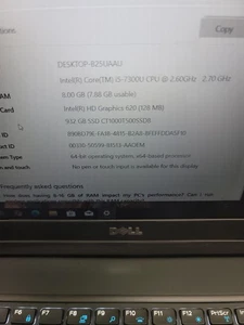 Dell Latitude 5580 Intel Core i5-7300U 2,6GHz RAM 8GB SSD 250GB - Bild 1 von 9
