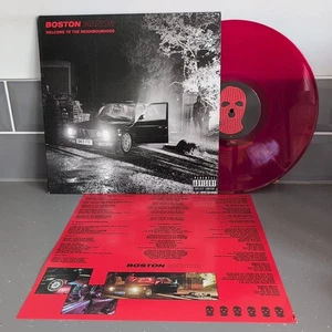 BOSTON MANOR - WELCOME TO THE NEIGHBOURHOOD 2018 UK RED VINYL LP PNE220 EX/EX - Picture 1 of 11