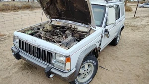 1992-1996 Jeep Cherokee Driver Left Rear Power Window Regulator With Motor Back - Picture 1 of 8