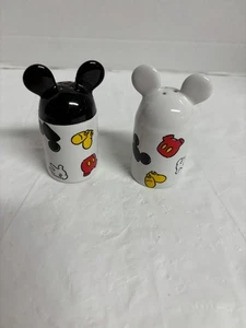 Disney's Mickey Mouse Ears Ceramic Salt & Pepper Shakers NEW No Box - Picture 1 of 4