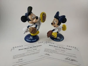 Set Minnie & Mickey Mouse, New York Yankees Danbury Mint COA NYY 2001 Baseball - Picture 1 of 15