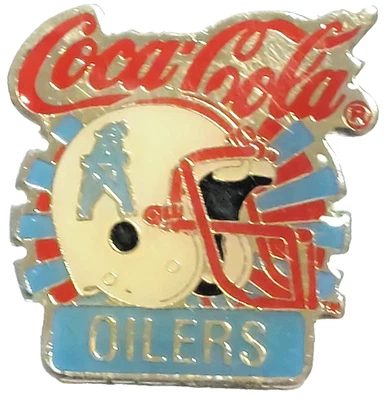NFL Houston Oilers Coca Cola 1985 Helmet Lapel Pin - Image 1 of 3