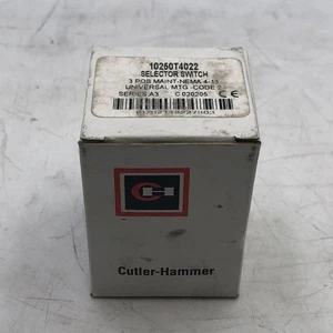 Cutler-Hammer 10250T4022 3 Positionen gewartet Wahlschalter Neu - Bild 1 von 5