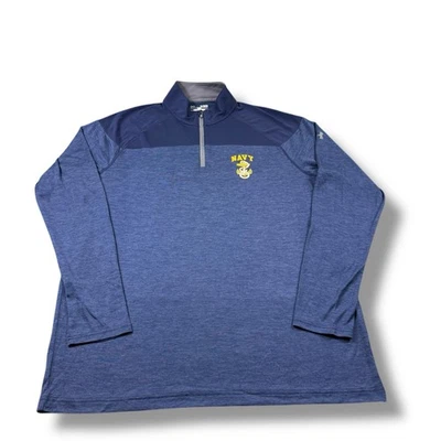 Tocado Under Armour azul marino guardiamarina 1/4 cremallera suelto para hombre talla XL USADO EN EXCELENTE ESTADO Foto 1 de 4
