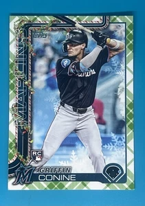 2025 Topps Holiday Green Plaid Boarder H124 Griffin Conine Marlins Rookie - Picture 1 of 2
