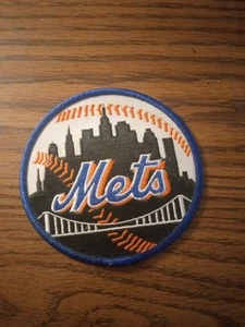New York Mets MLB baseball embroidered iron on patch-BLUE CIRCLE - Picture 1 of 2