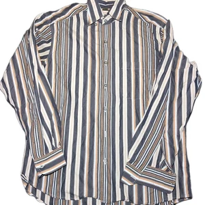 Camisa Deportiva Ermenegildo Zegna Para Hombre Mediana Multicolor Rayas Negocios DEFECTUOSA  - Imagen 1 de 7