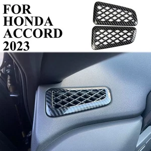 Carbon Fiber Style Dashboard Air Vent Outlet Cover trims Fit For Honda Accord - Picture 1 of 5
