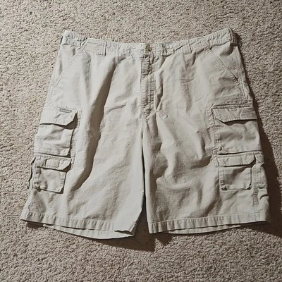 Pantalones Cortos Carga Woolrich Para Hombre 42 Beige Ripstop Algodón Bolsillos Abotonados Punto Ver Foto Foto 1 de 4