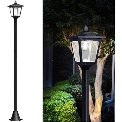 Elegant 67" Solar Street Light - Vintage Design for Garden & Driveway Safety - Image 1 of 4