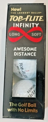 NEW Top Flite Infinity Long Soft Awesome Distance Golf Balls 3-Pack White #1 - Image 1 of 4