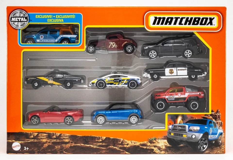 2022 Matchbox 9-Pack w/Exclusive Toyota Tacoma BLUE METALLIC | FSB - Image 1 of 1