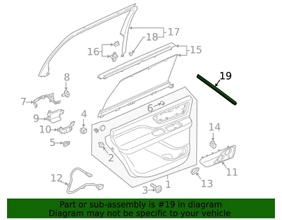 🔥NEW OEM🔥2020-2023 LINCOLN AVIATOR Right Rear Passenger Door BELT MOLDING trim Foto 1 de 2