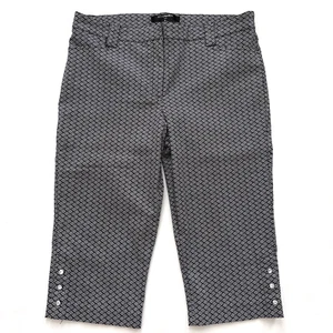 89Th & Madison elegante Damen-Caprishorts Größe 16 schwarz weiß Designer klassisch - Bild 1 von 13