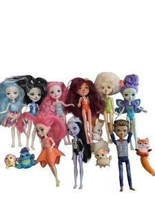 Enchantimals 10 Puppen + 5 Haustiere gebraucht Mattel siehe Beschreibung - Bild 1 von 4