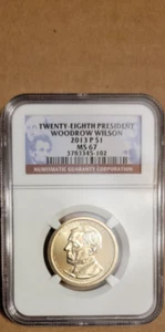 2013 P WOODROW WILSON 1 DOLLAR NGC MS 67 28th president presidential $1 - Picture 1 of 2