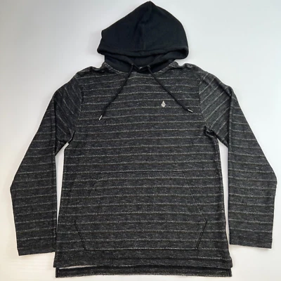 Volcom Hoodie Men Small Stripe Pocket Beach Sweatshirt Light Surf Party Core Go - Image 1 of 4