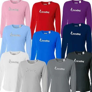 Bradley Women's Long Sleeve Rash Guard Surf Comfortable Performance Swim Shirt - Picture 1 of 60